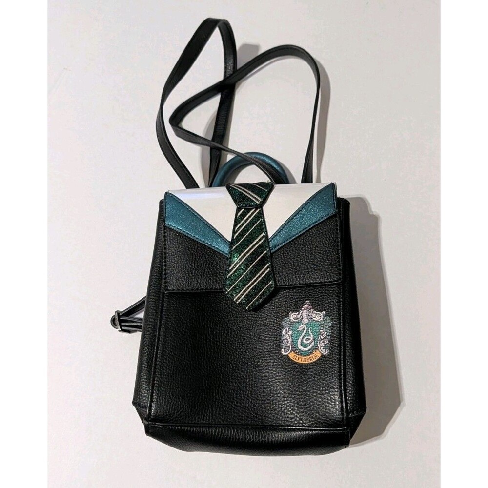 Danielle Nicole Harry Potter Slytherin Uniform Mini Backpack Green Tie Glitter